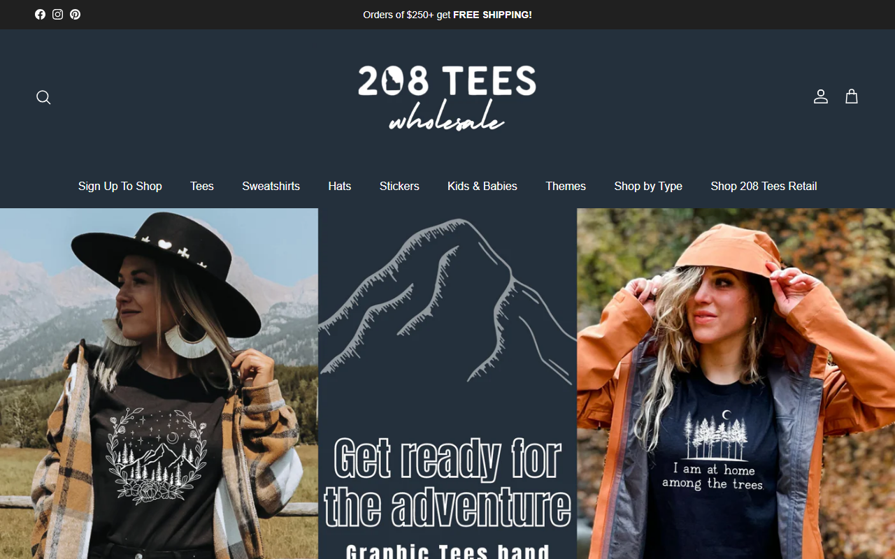 208teeswholesale.com screenshot