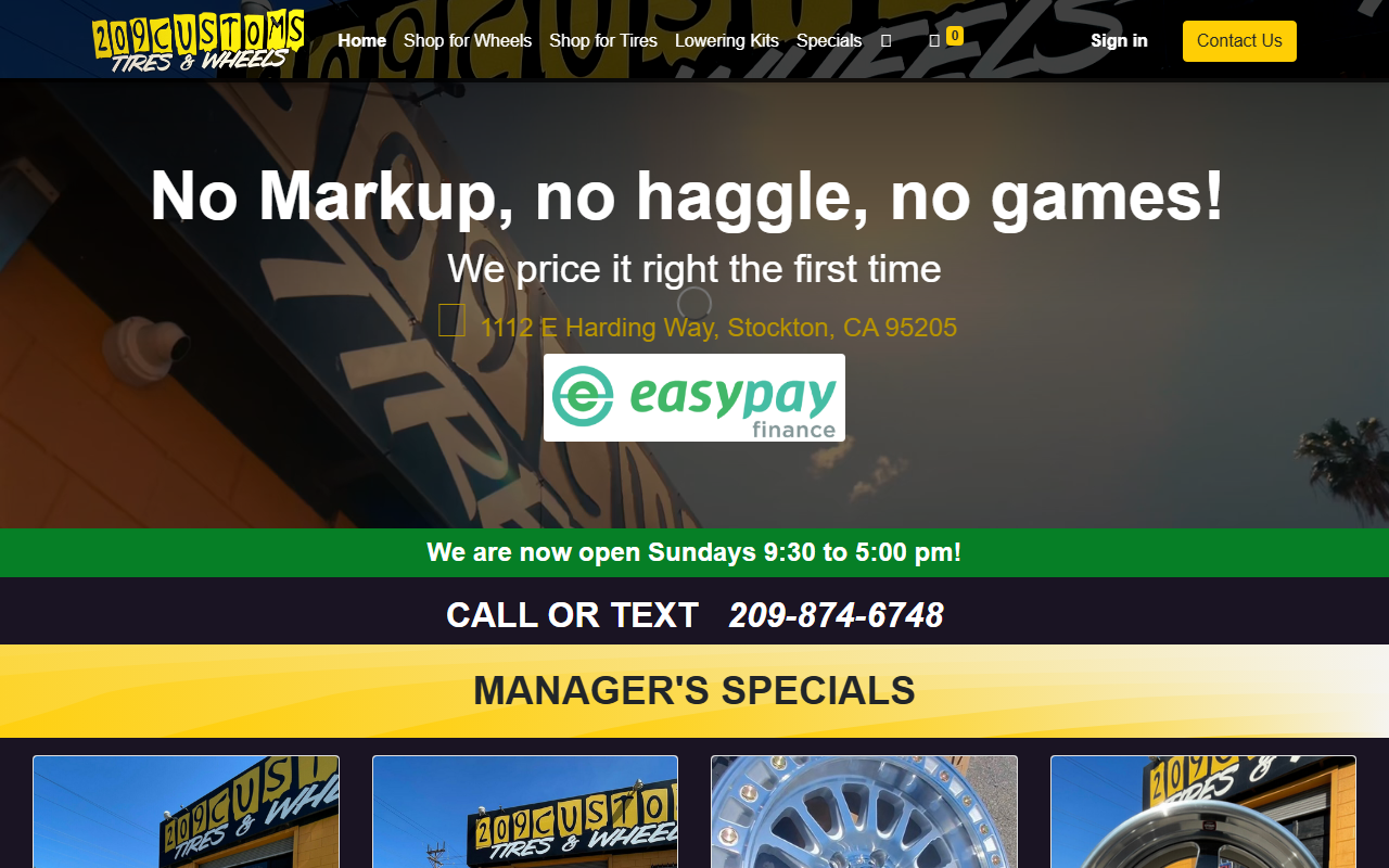 209customs.com screenshot