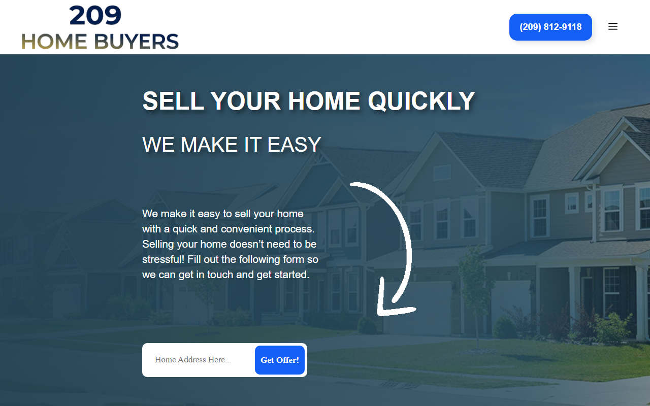 209homebuyers.com screenshot