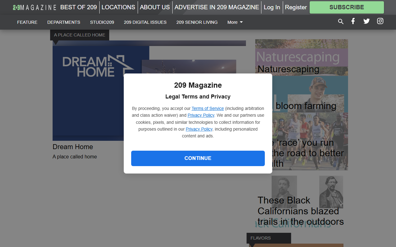 209magazine.com screenshot
