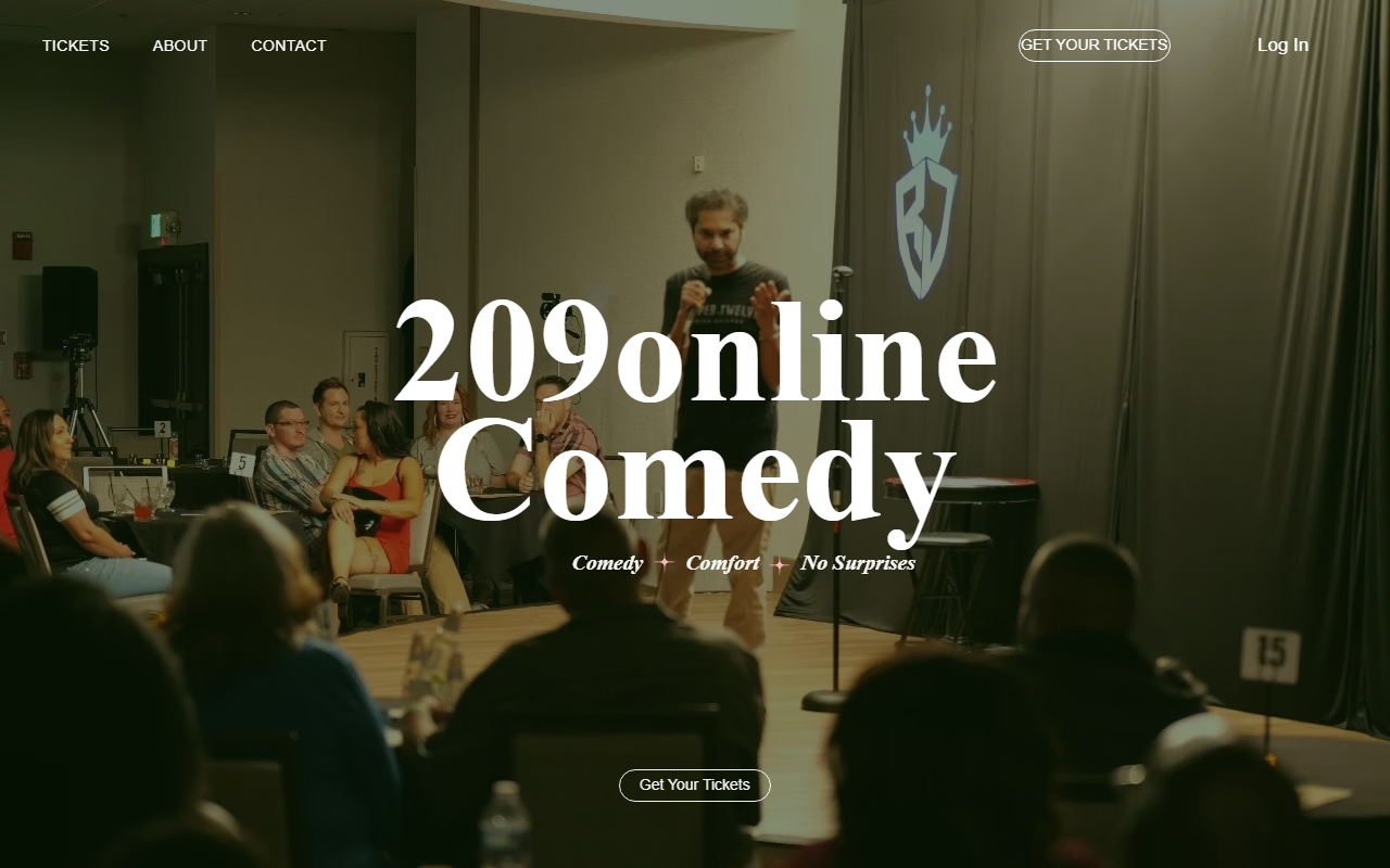 209onlinecomedy.com screenshot