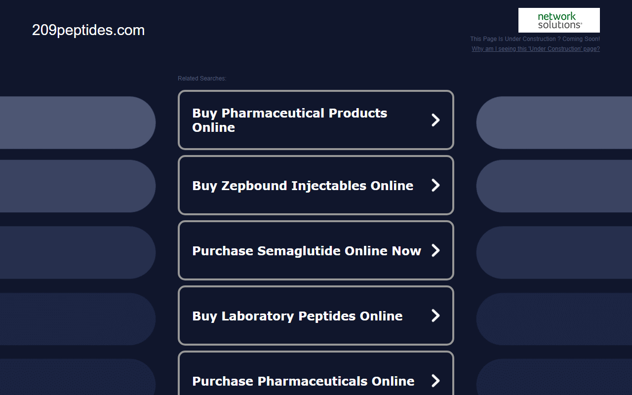 209peptides.com screenshot