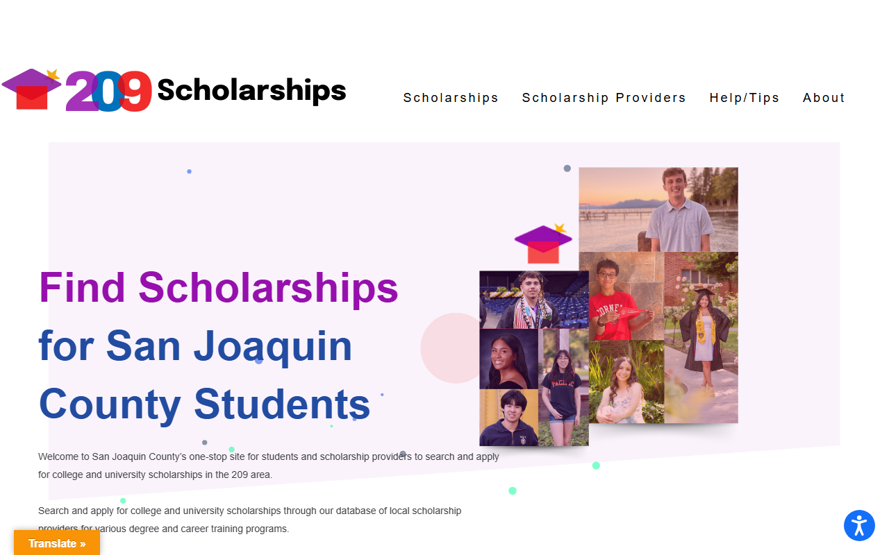 209scholarships.com screenshot