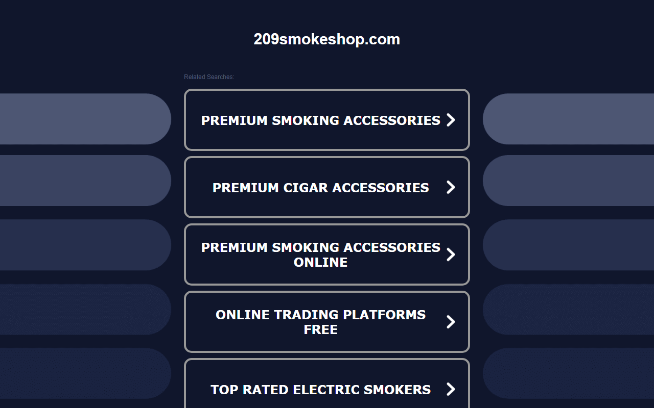 209smokeshop.com screenshot
