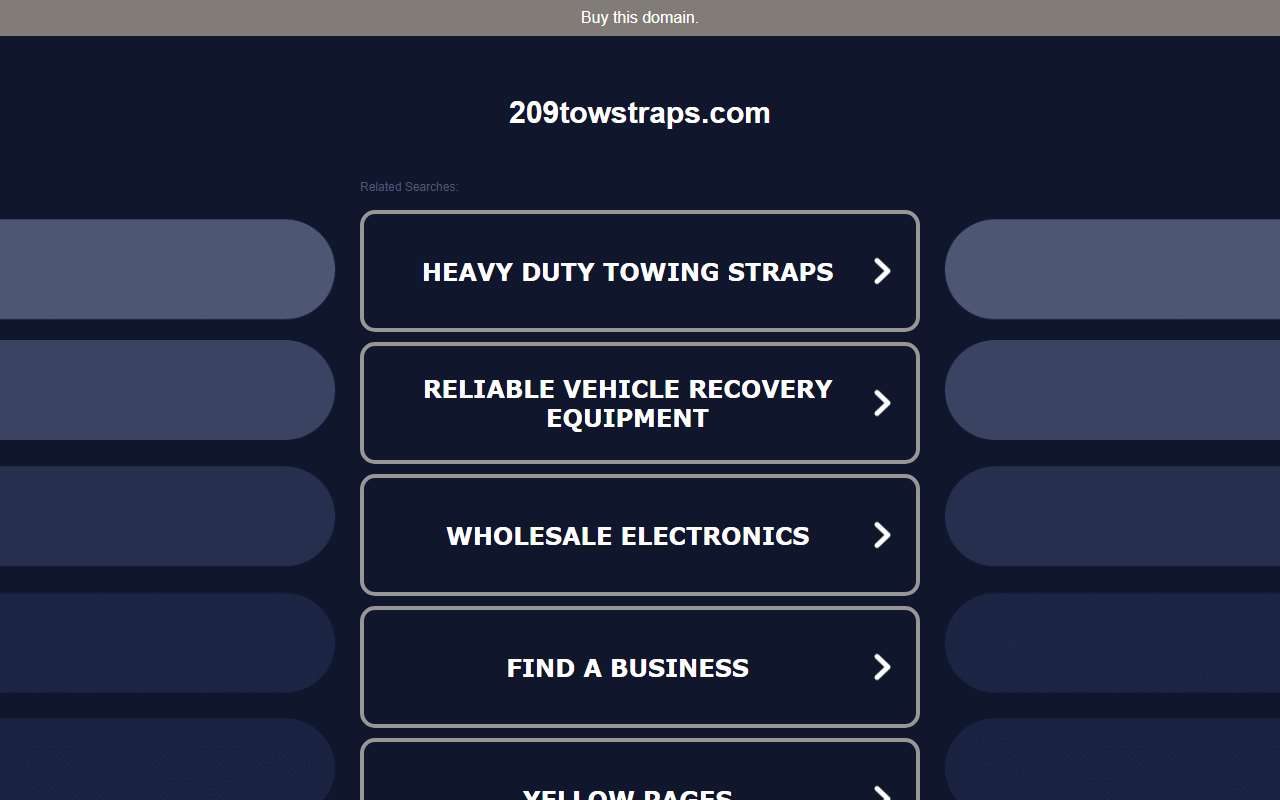 209towstraps.com screenshot