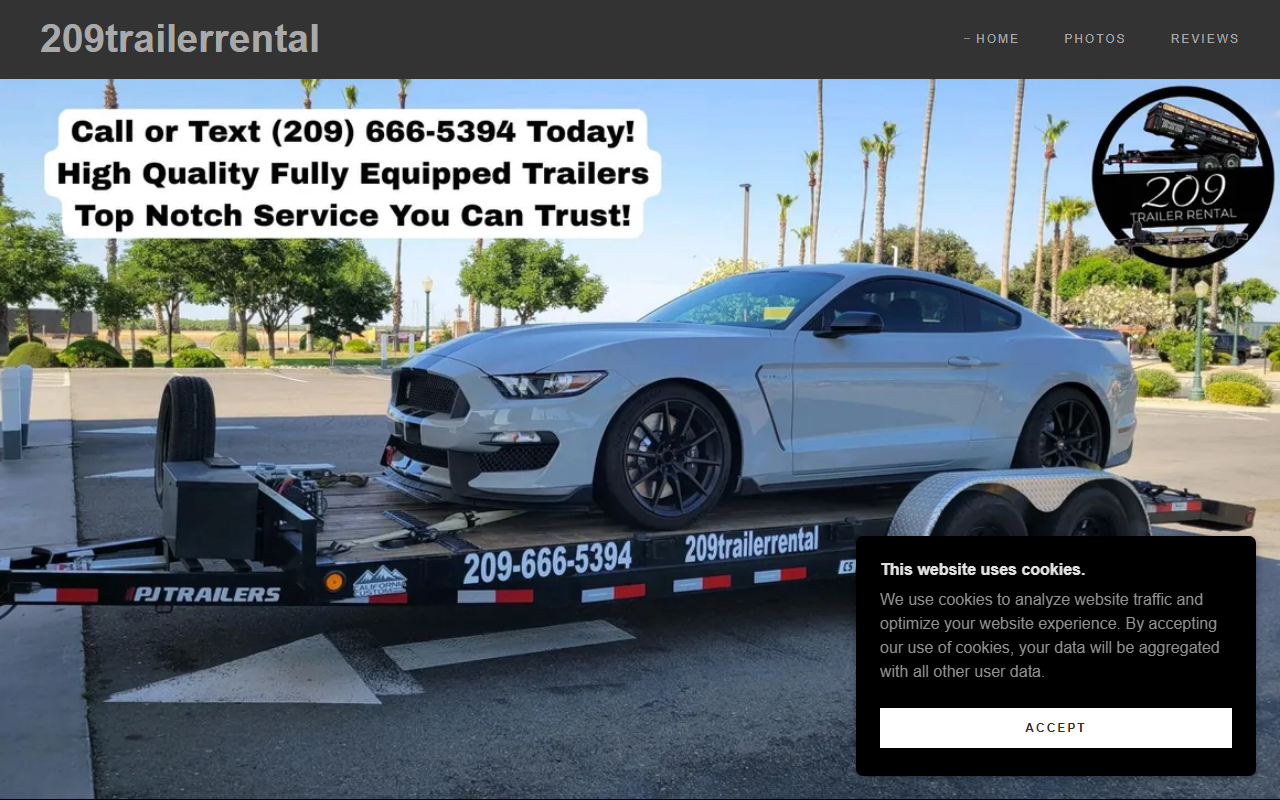 209trailerrental.com screenshot