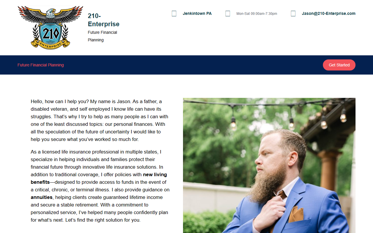210-enterprise.com screenshot