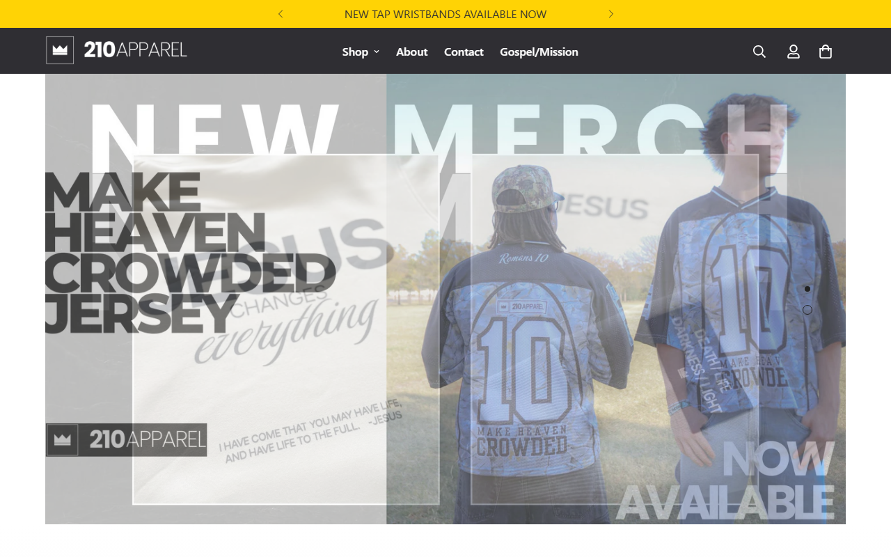 210apparel.com screenshot