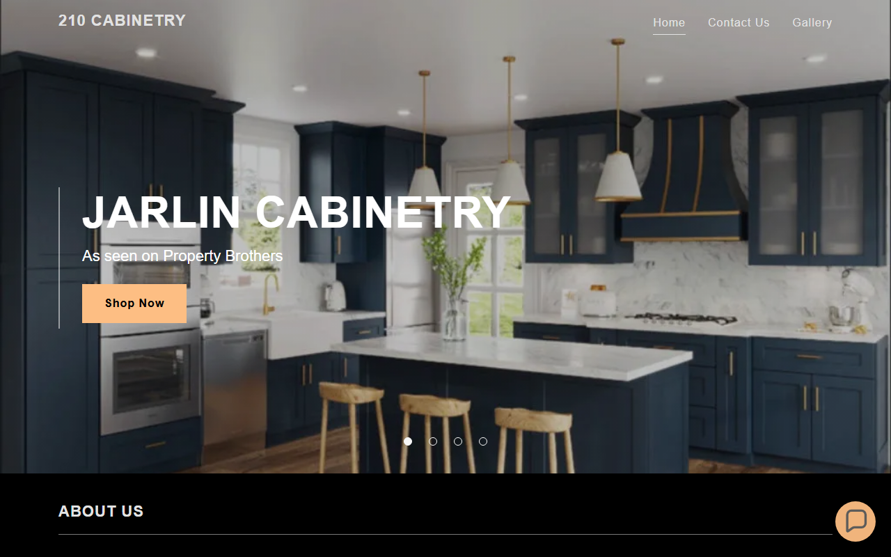 210cabinetry.com screenshot