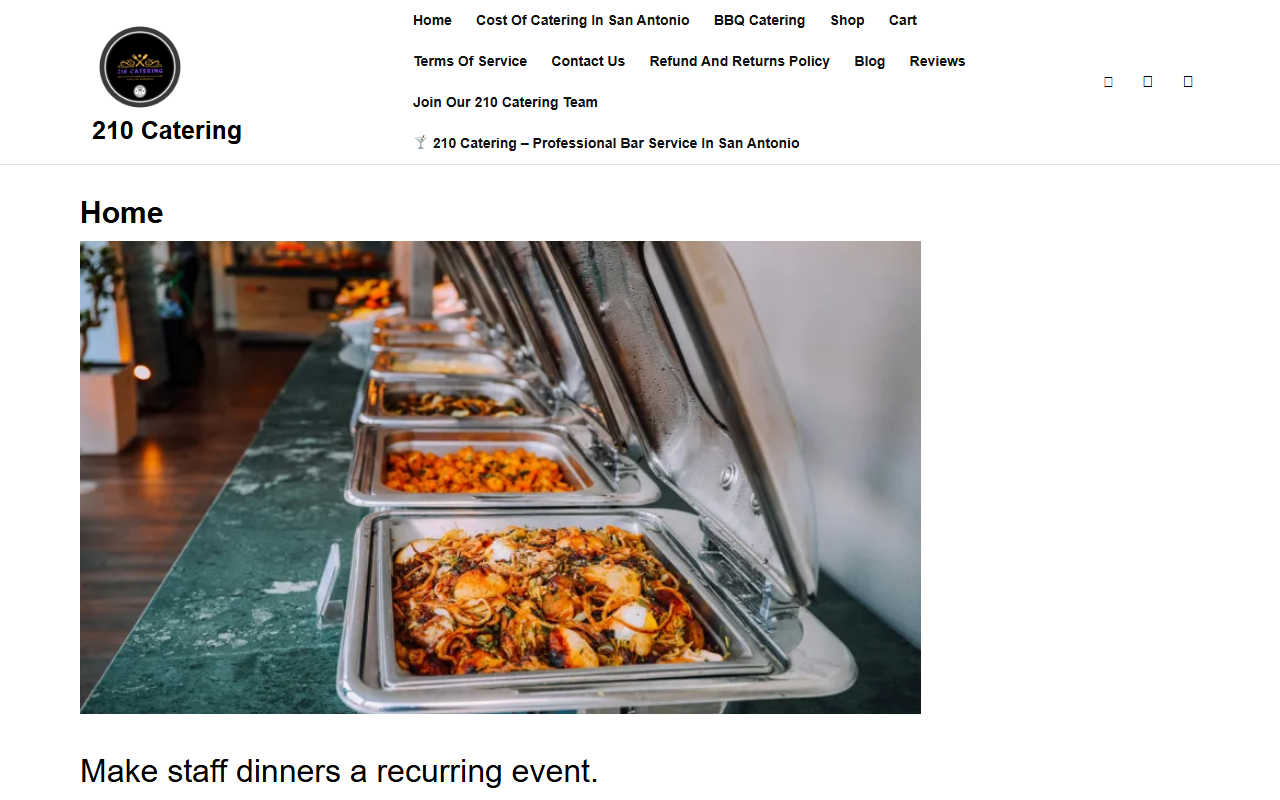 210catering.com screenshot