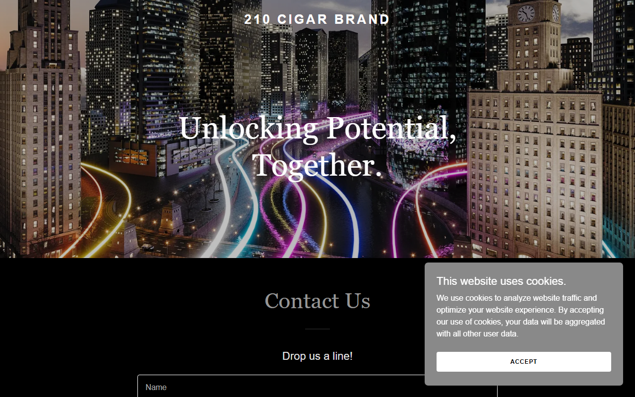 210cigarbrand.com screenshot