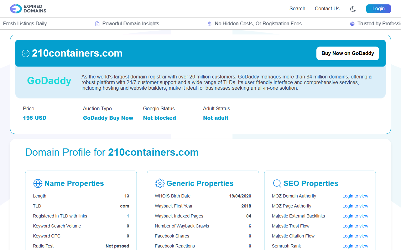 210containers.com screenshot
