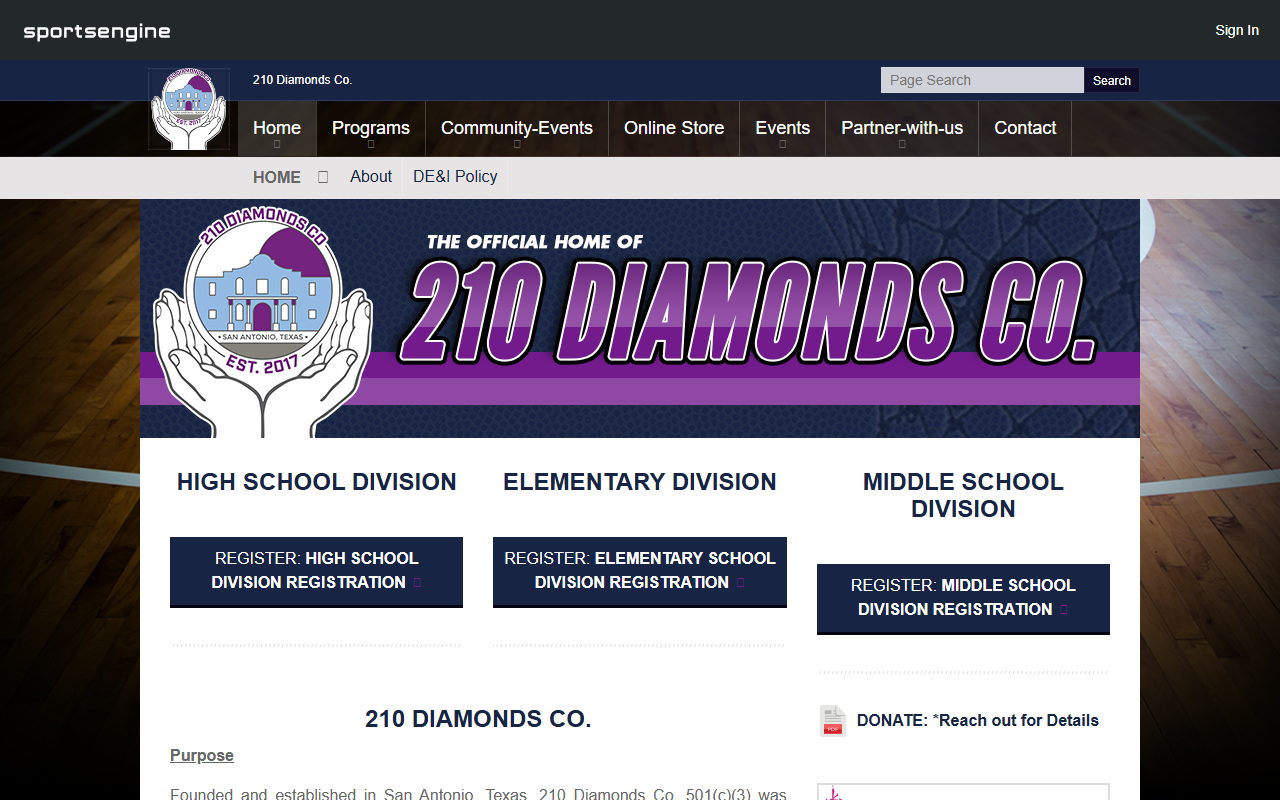 210diamondsco.com screenshot