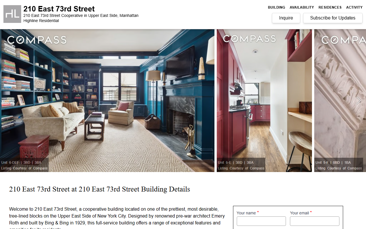 210east73rd.com screenshot