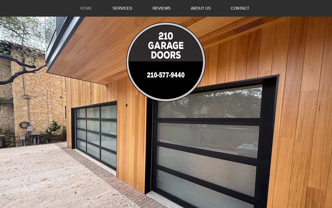 210garagedoors.com screenshot