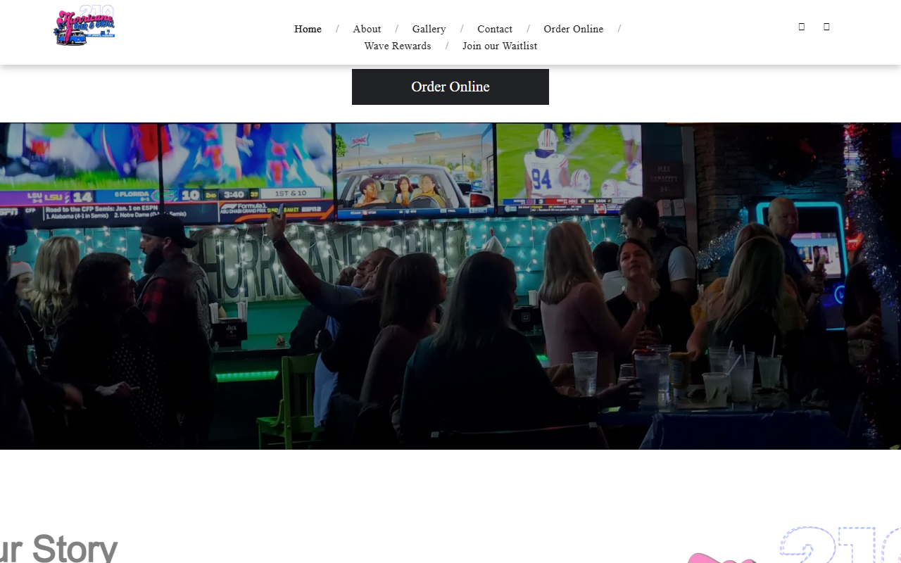 210hurricanebar.com screenshot