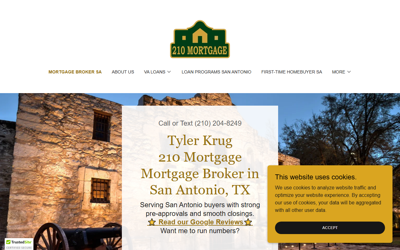 210mortgage.com screenshot