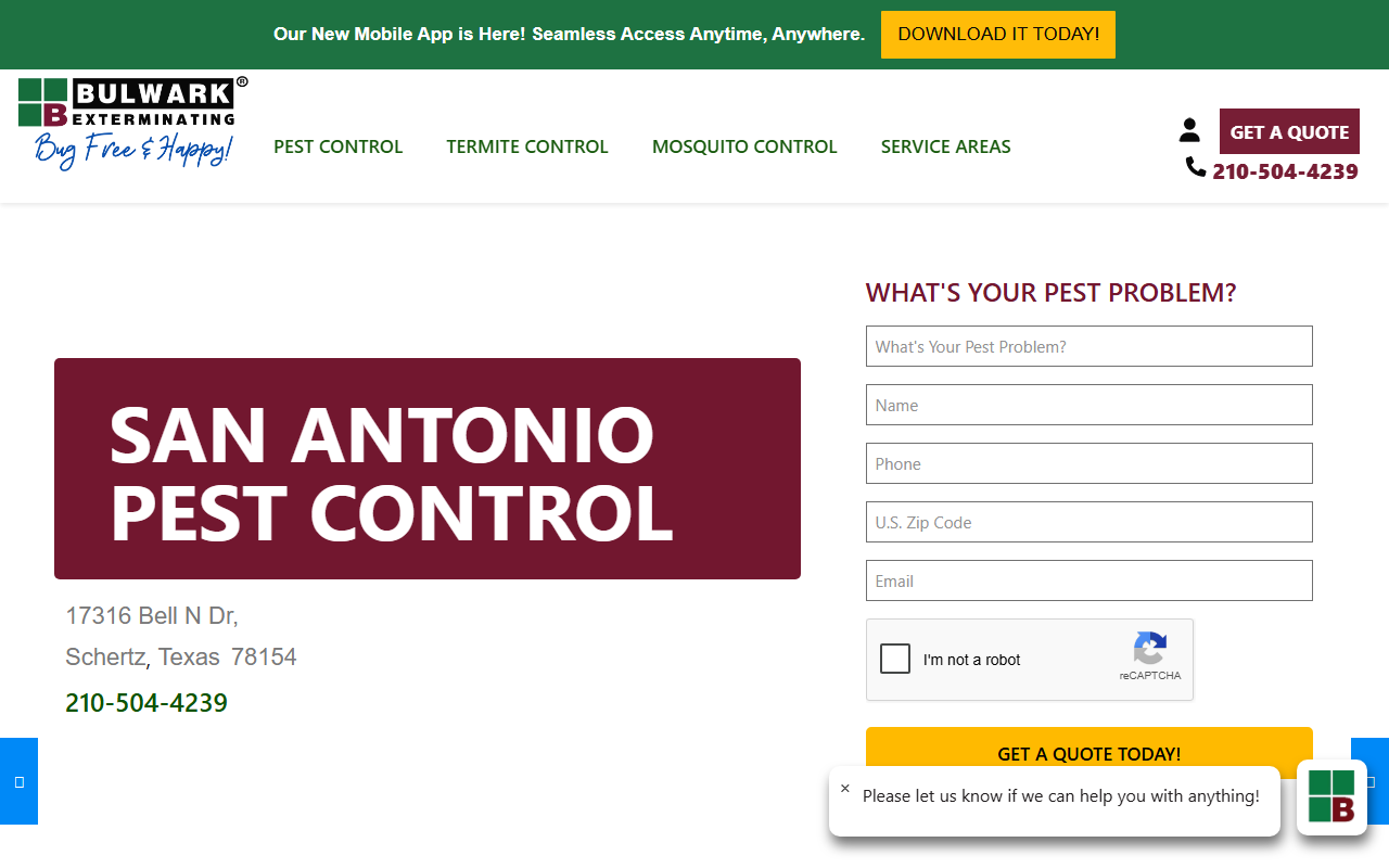 210pestcontrol.com screenshot
