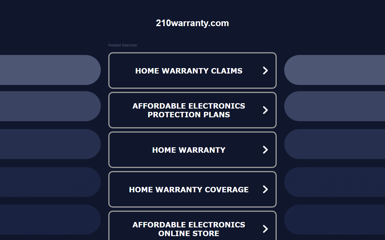210warranty.com screenshot