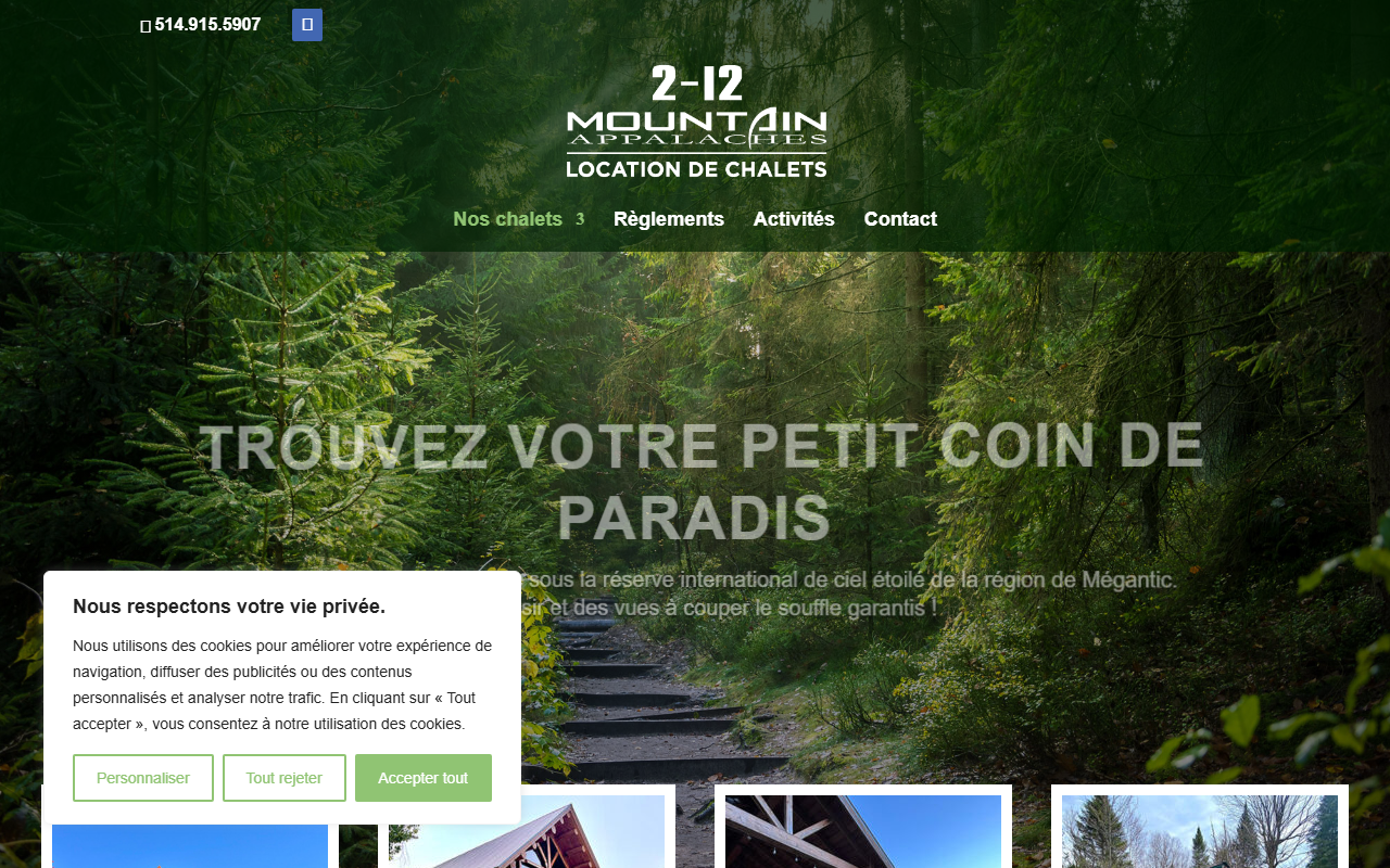 212appalaches.com screenshot