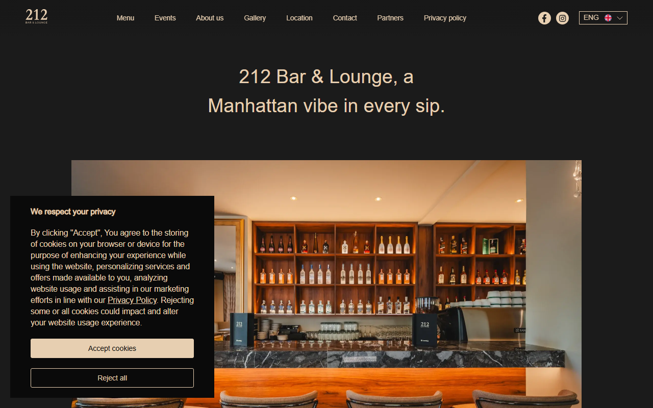 212barlounge.com screenshot