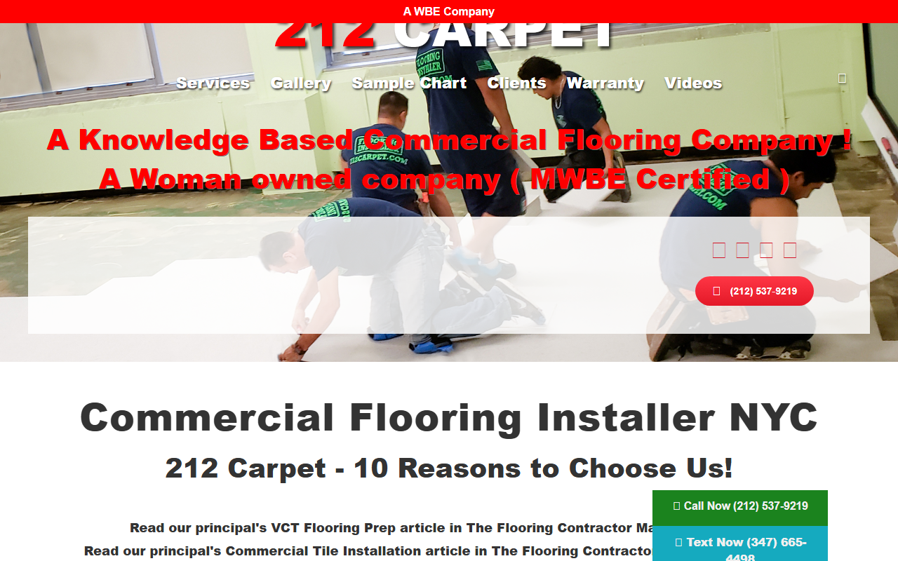 212captaincarpet.com screenshot