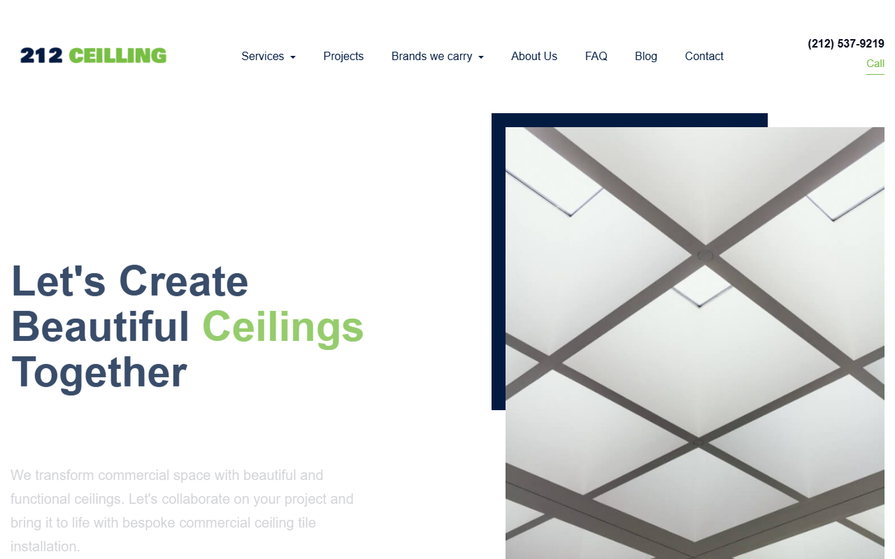 212ceilings.com screenshot