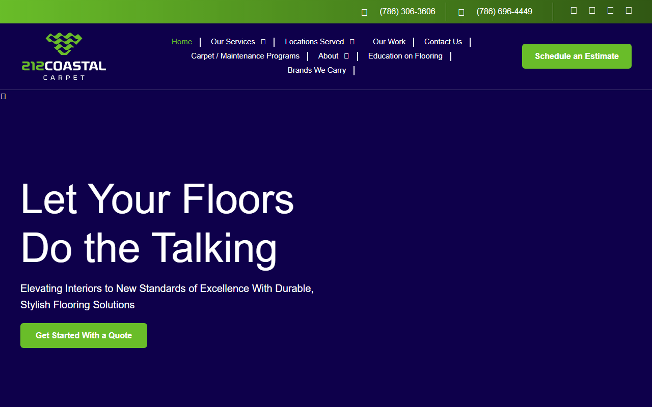 212coastalcarpet.com screenshot