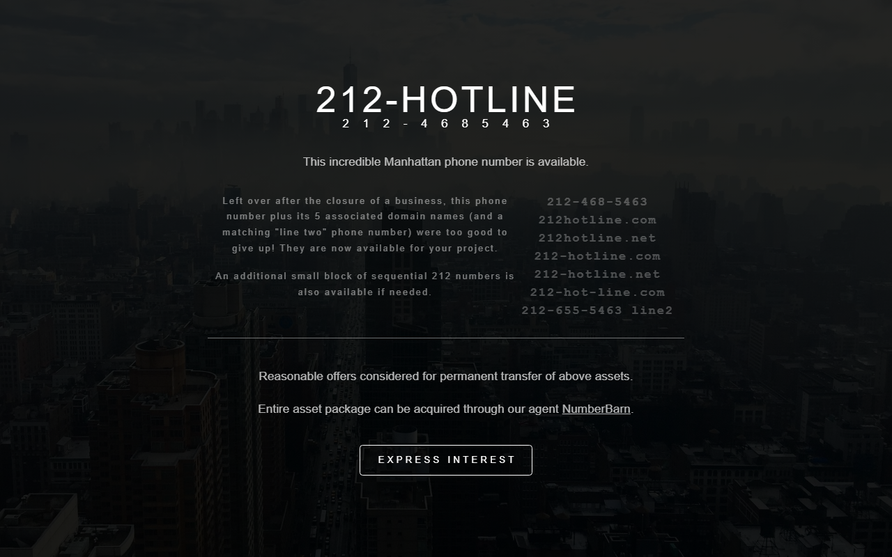 212hotline.com screenshot