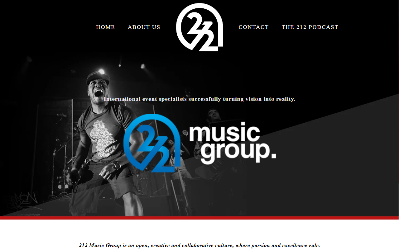 212musicgroup.com screenshot