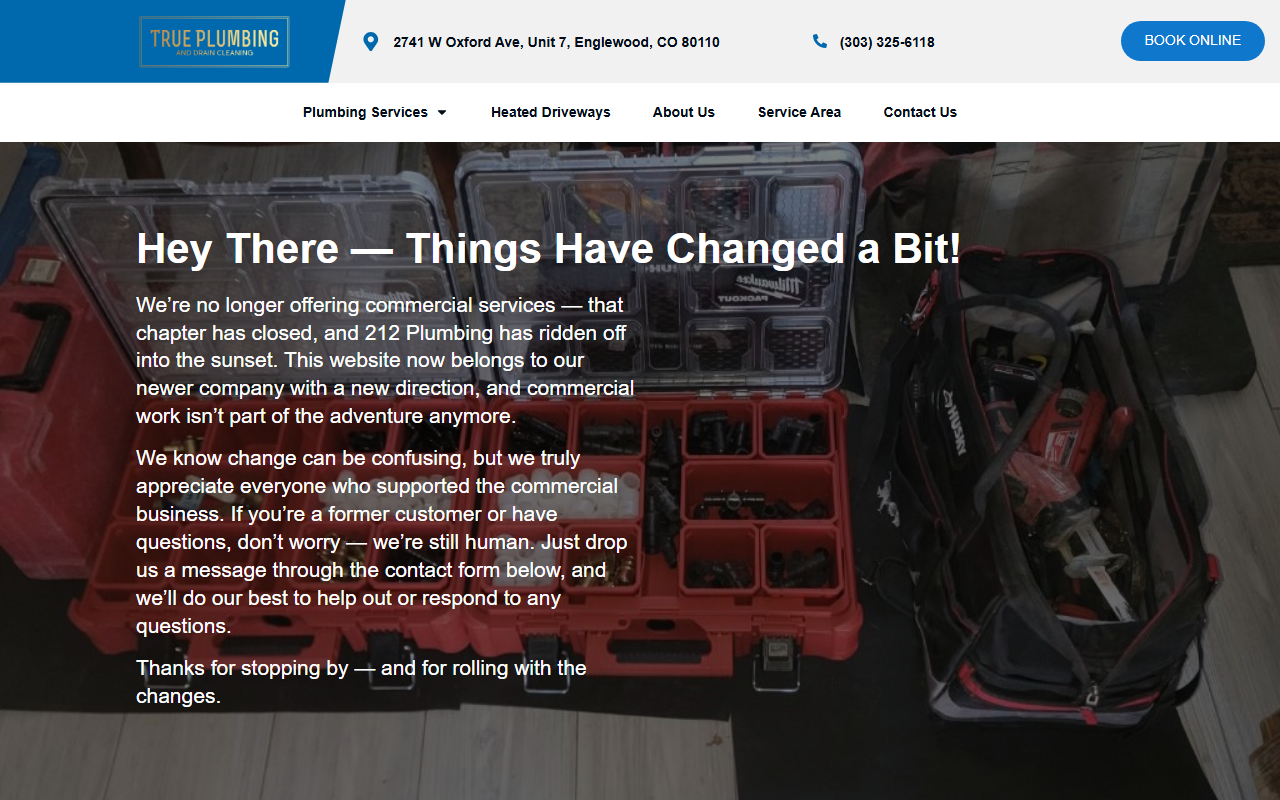 212plumbingllc.com screenshot