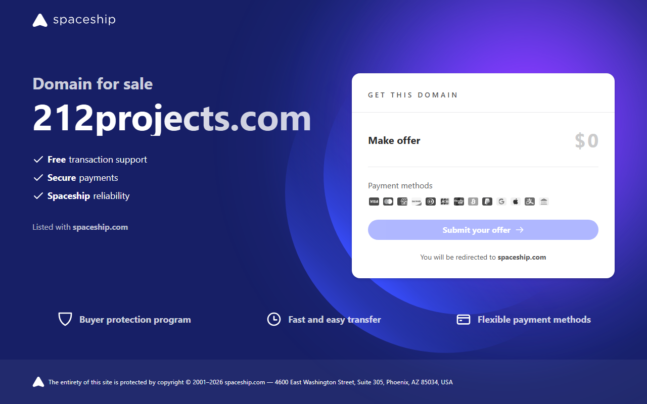 212projects.com screenshot