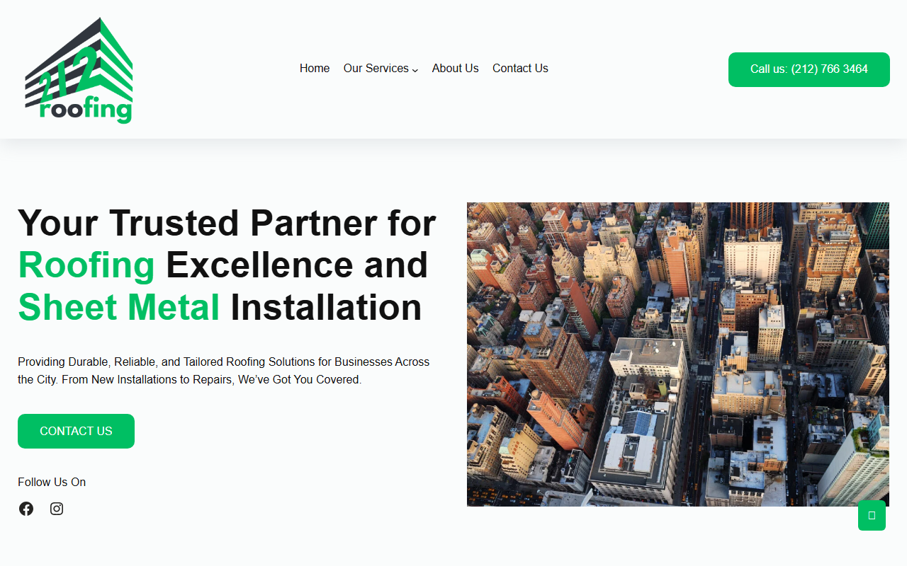 212roofing.com screenshot