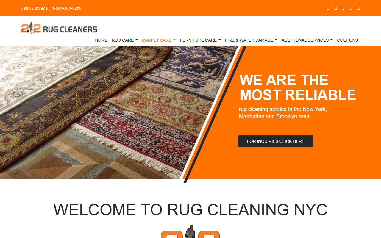 212rugcleaners.com screenshot