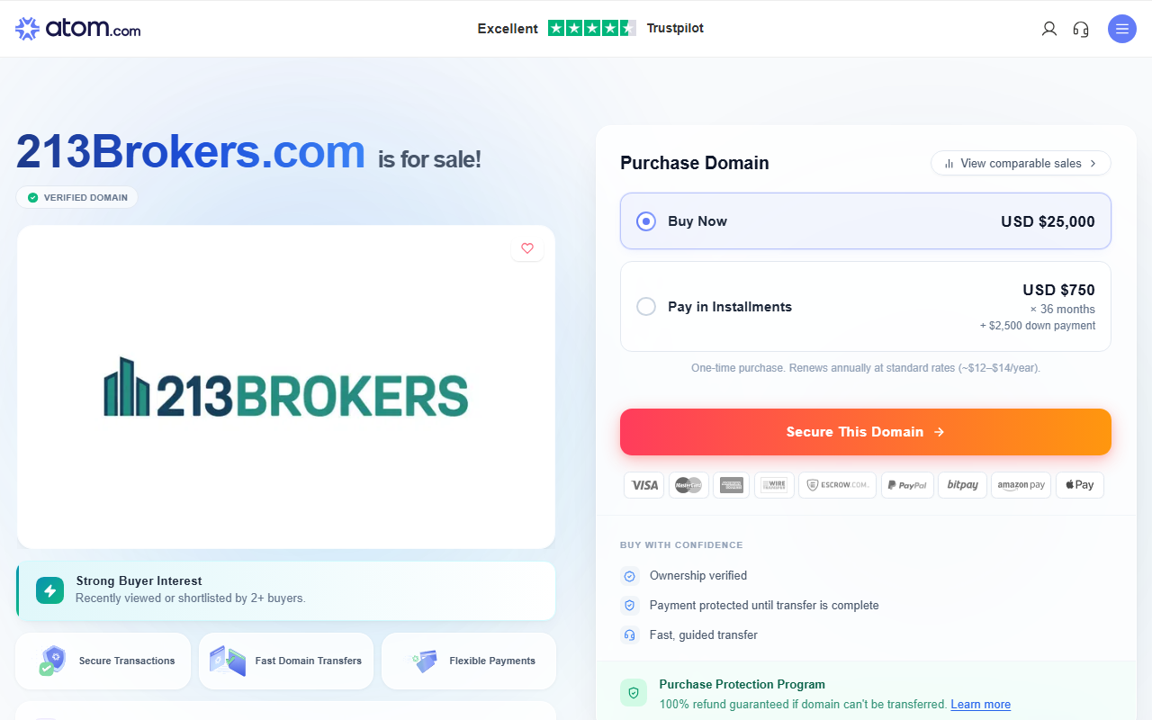 213brokers.com screenshot