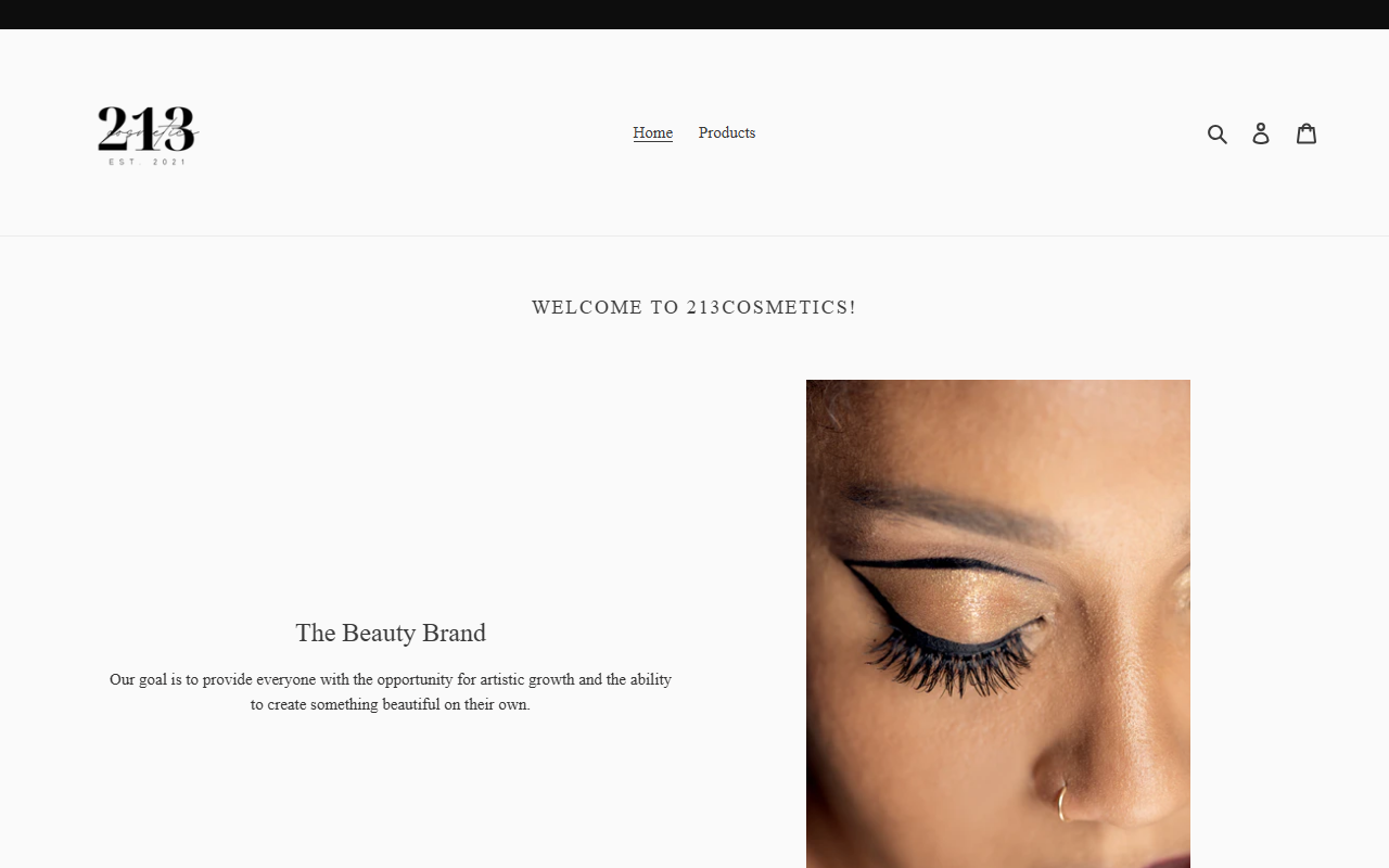 213cosmetics.com screenshot