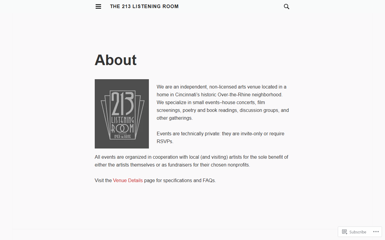 213listeningroom.com screenshot