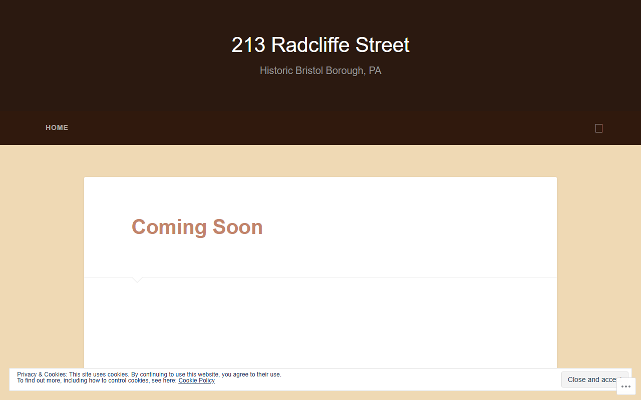 213radcliffe.com screenshot