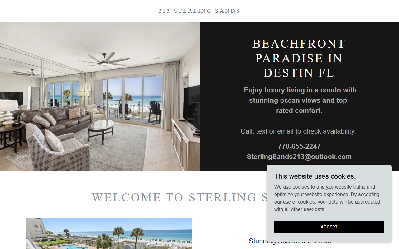 213sterlingsands.com screenshot