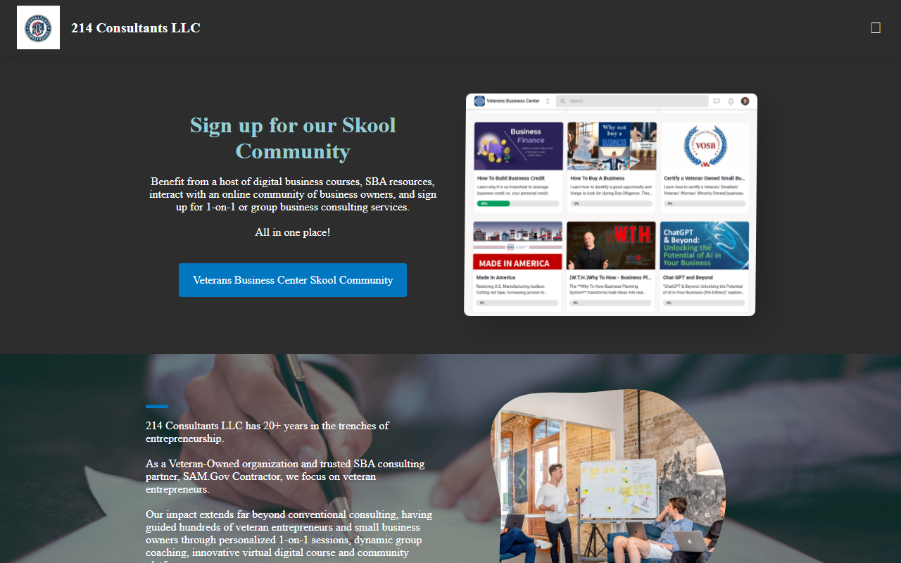 214consultants.com screenshot