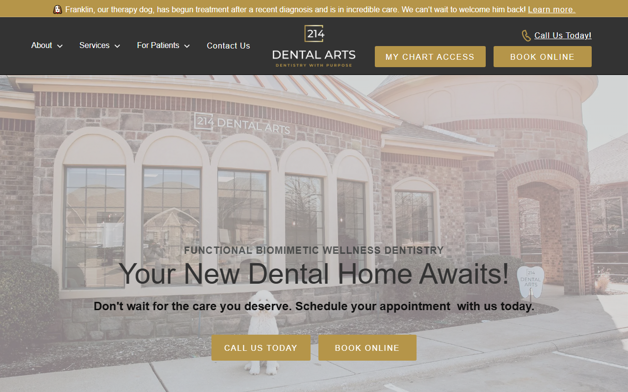 214dentalarts.com screenshot