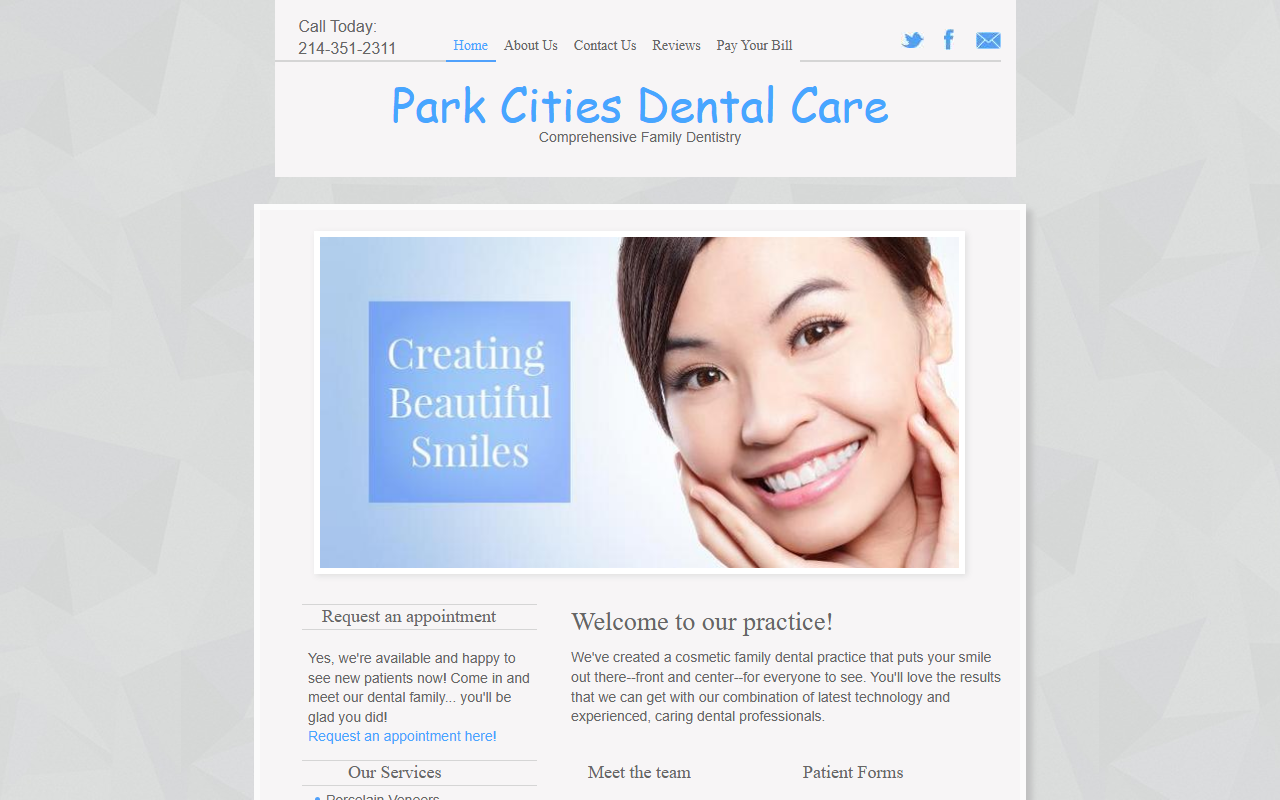 214dentist.com screenshot