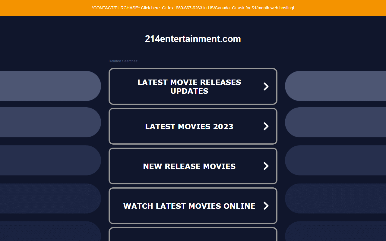 214entertainment.com screenshot
