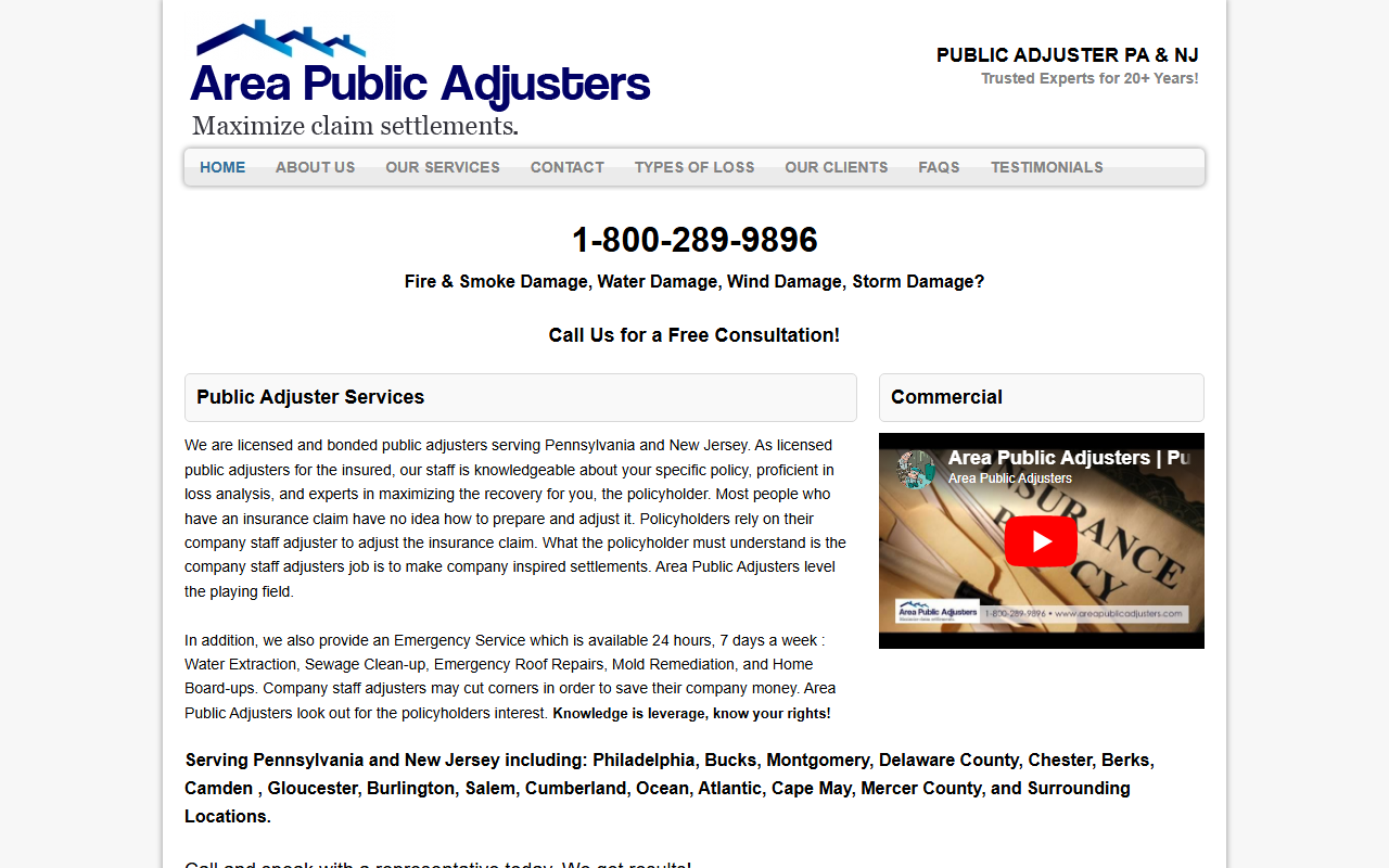 215adjuster.com screenshot
