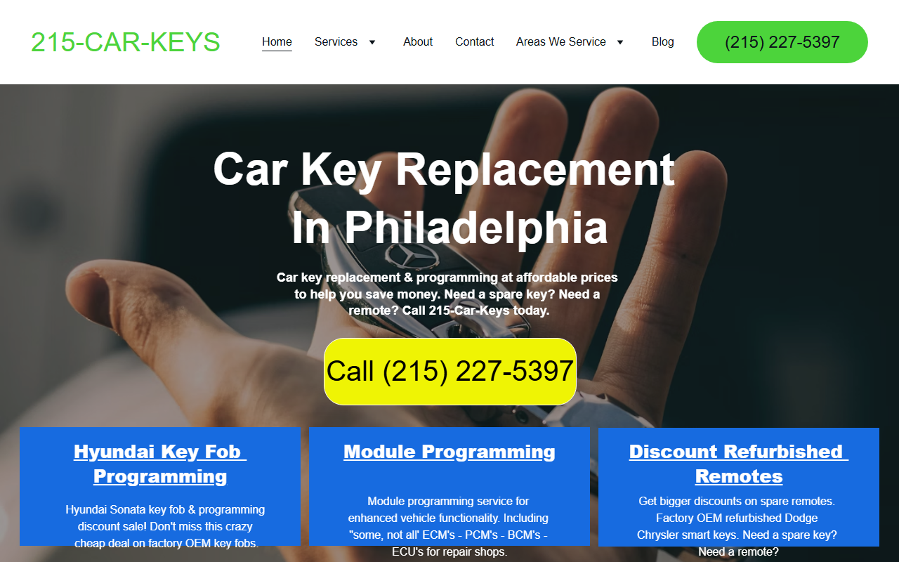 215carkeys.com screenshot