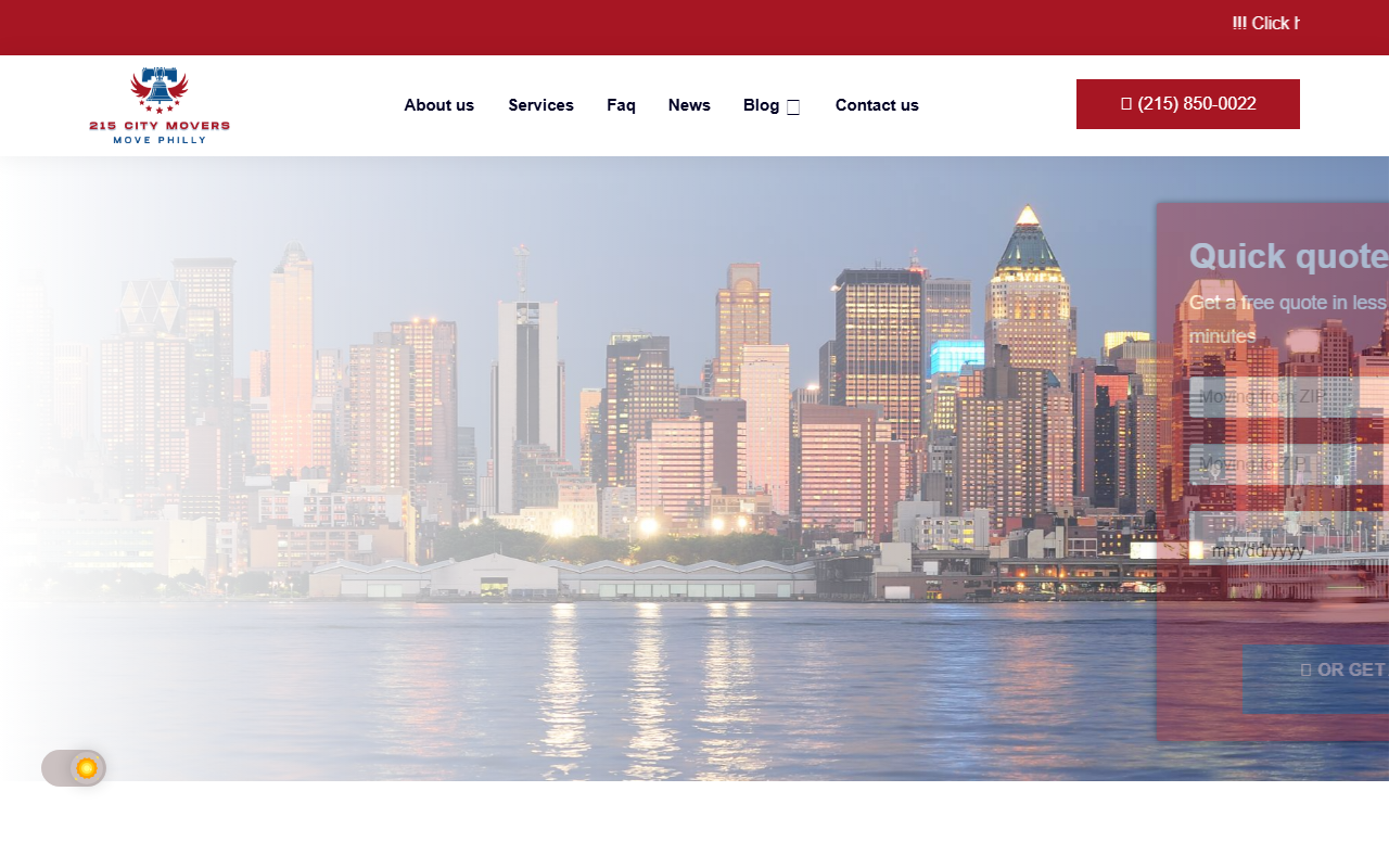 215citymovers.com screenshot