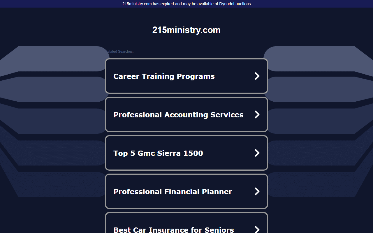 215ministry.com screenshot