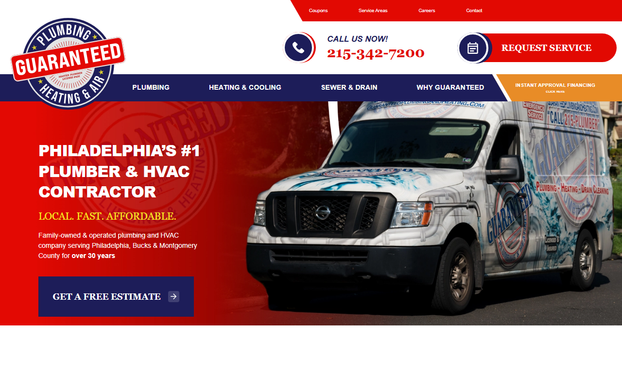 215plumber.com screenshot