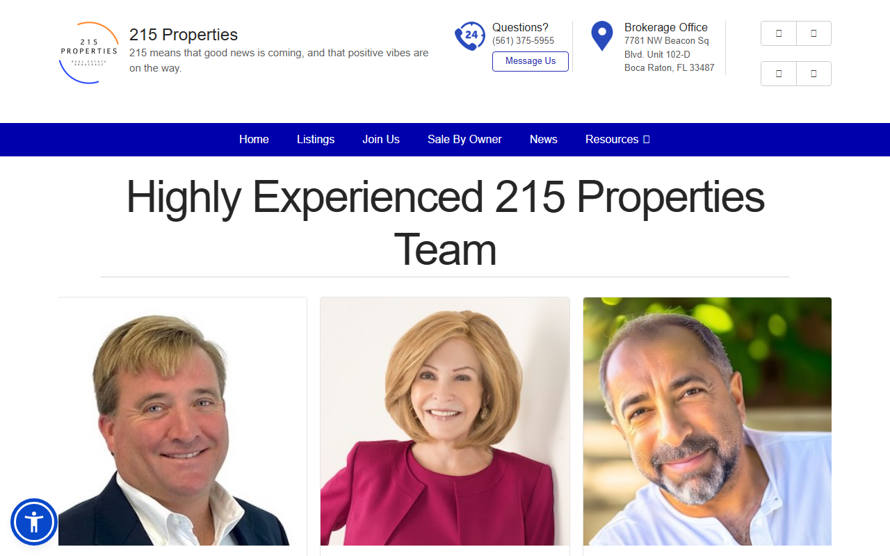 215properties.com screenshot