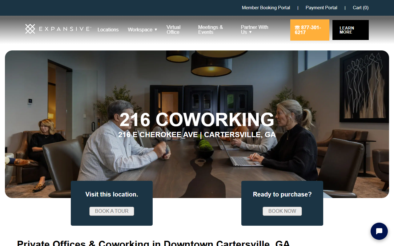 216coworking.com screenshot